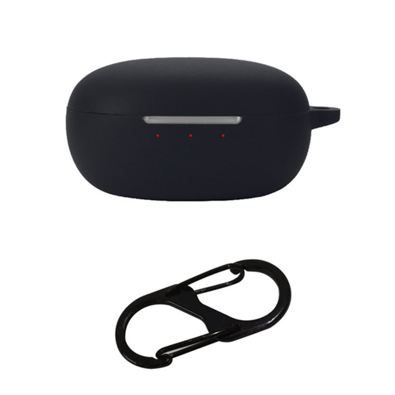 For JBL T280TWS NC2 Wireless Bluetooth Earphones Soft Silicone Cover Anti-drop Case with Anti-lost Buckle