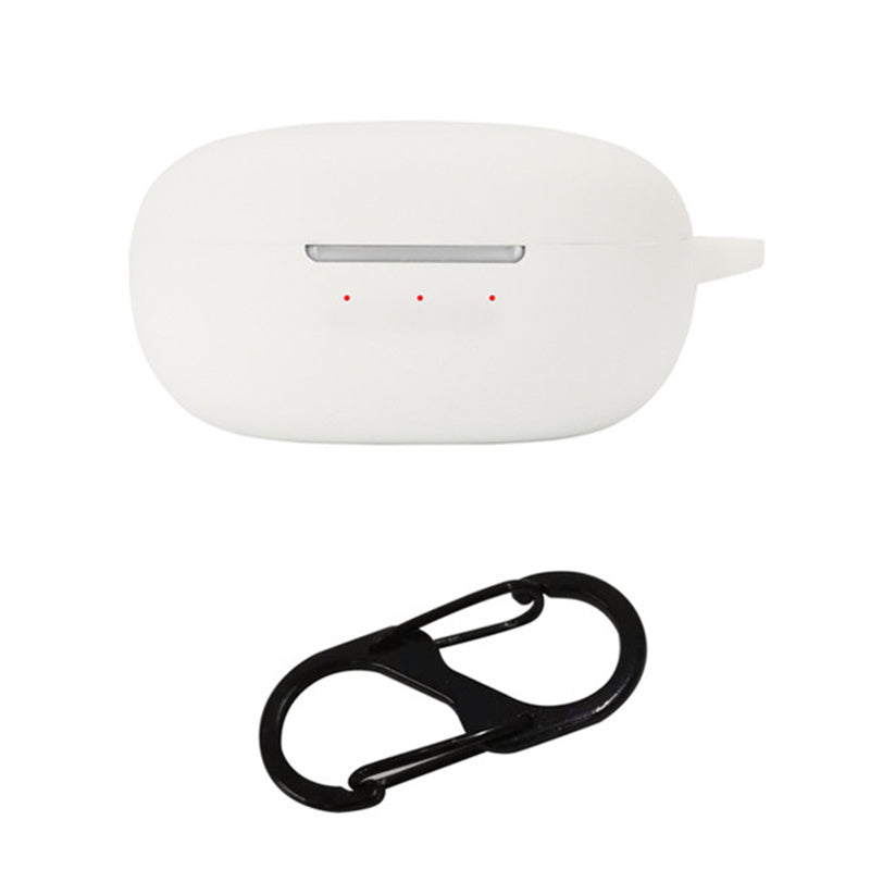 For JBL T280TWS NC2 Wireless Bluetooth Earphones Soft Silicone Cover Anti-drop Case with Anti-lost Buckle