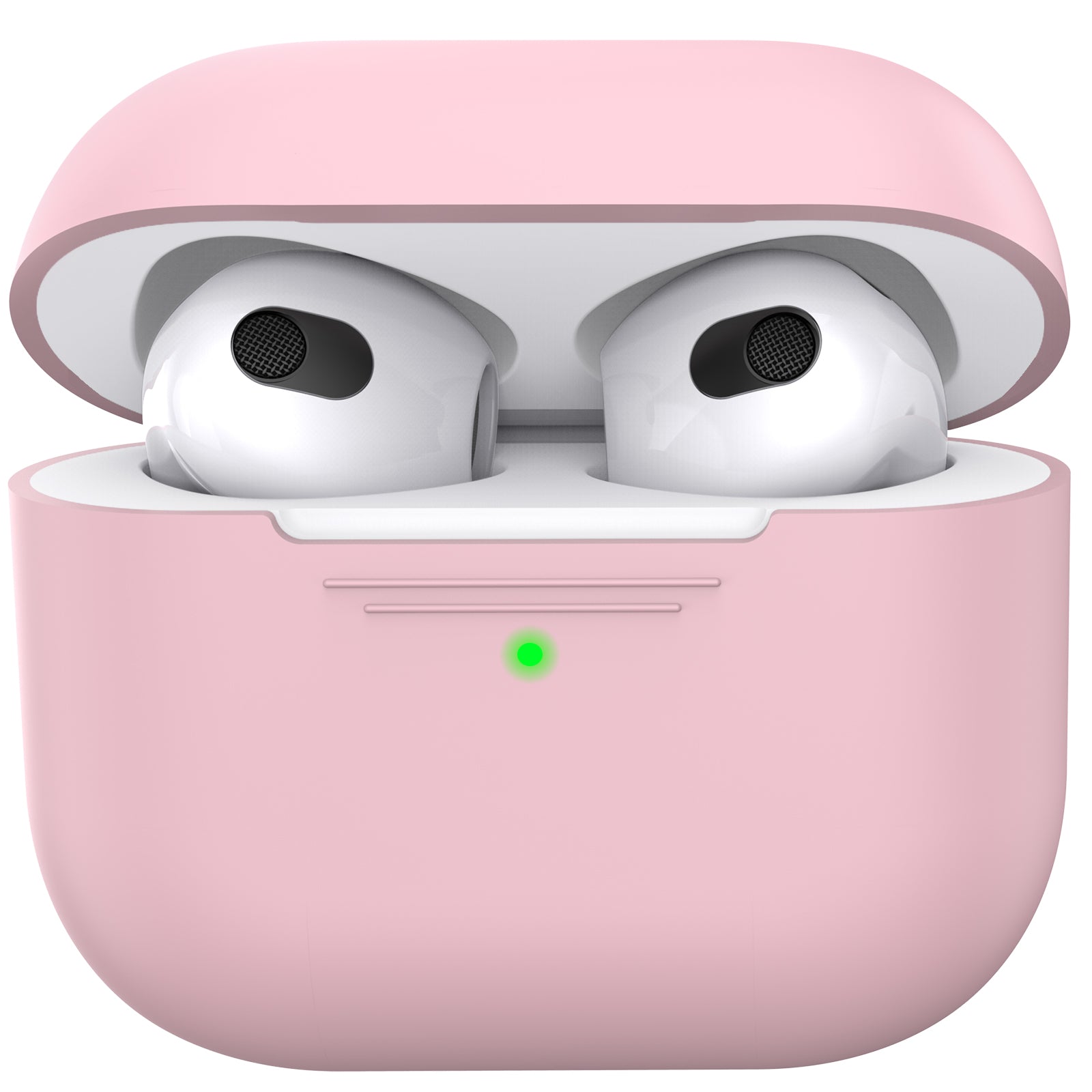 AHASTYLE PT176 For Apple AirPods 3 Silicone Protective Case Bluetooth Earphone Anti-drop Cover with Anti-dust Charging Port Plug