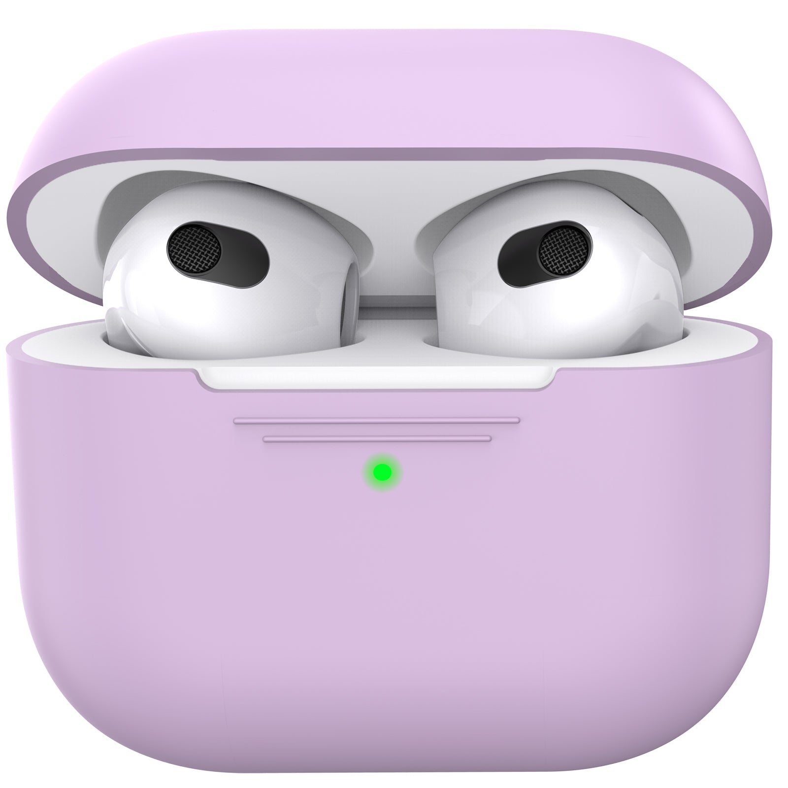AHASTYLE PT176 For Apple AirPods 3 Silicone Protective Case Bluetooth Earphone Anti-drop Cover with Anti-dust Charging Port Plug