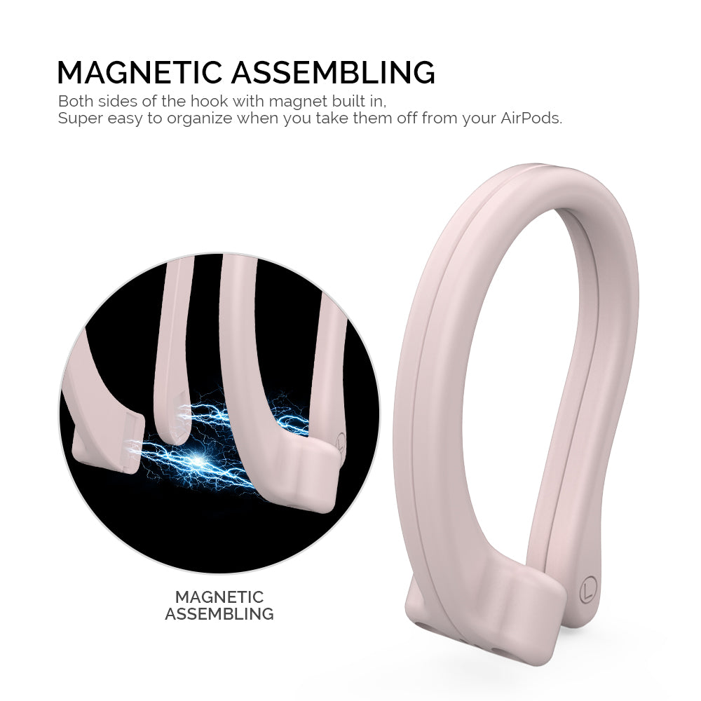 AHASTYLE PT78-M for AirPods 1st 2nd 3rd AirPods Pro Pro 2 Magnetic Ear Hooks 1 Pair Silicone Anti-Lost Earhook