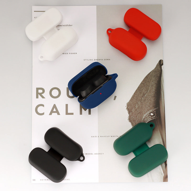 For Oraimo Rock Shockproof Wireless Bluetooth Earphone Sleeve Washable Silicone Cover with Anti-loss Buckle