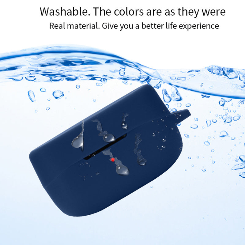 For Oraimo Rock Shockproof Wireless Bluetooth Earphone Sleeve Washable Silicone Cover with Anti-loss Buckle