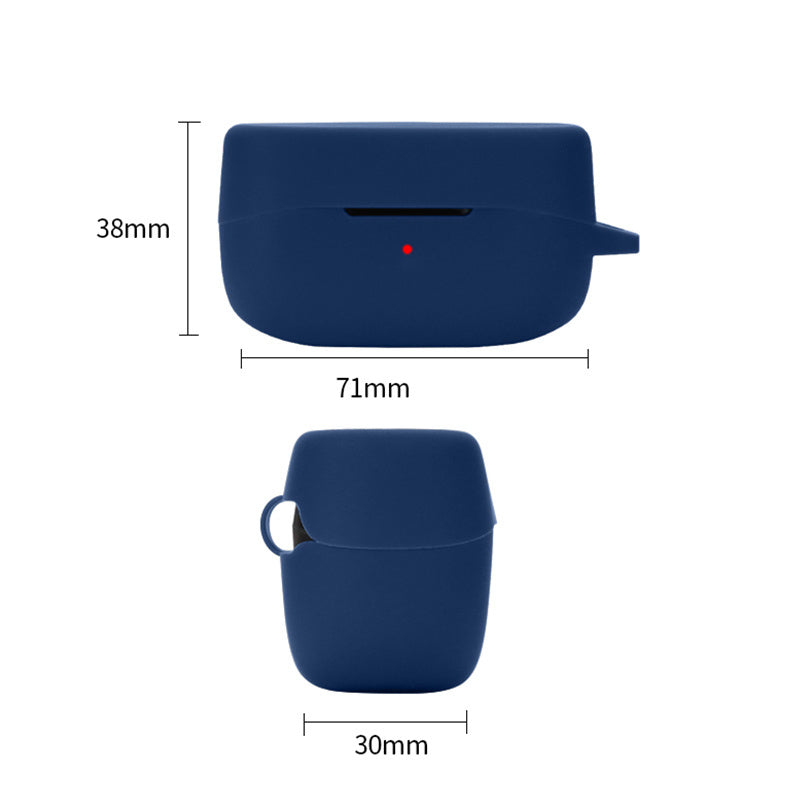 For Oraimo Rock Shockproof Wireless Bluetooth Earphone Sleeve Washable Silicone Cover with Anti-loss Buckle
