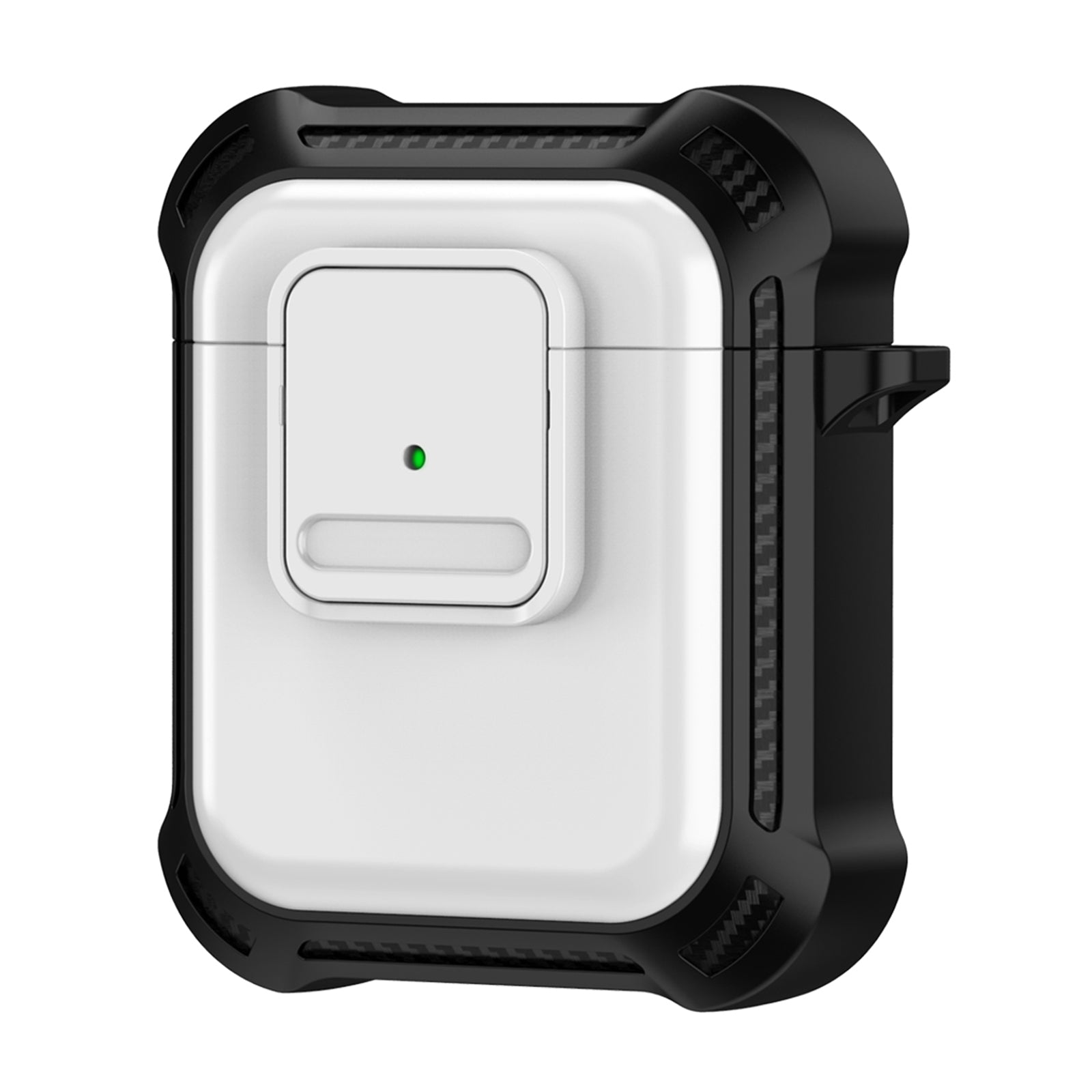 For Apple AirPods 1 2 Bluetooth Earphone Cover TPU PC Anti-drop Protective Case with Pressing Button