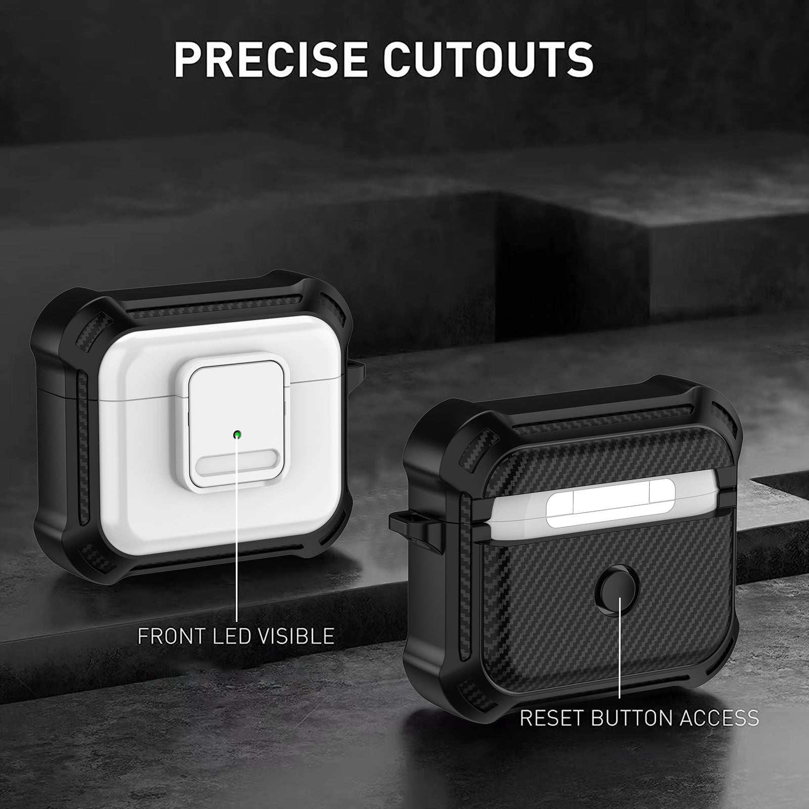 For Apple AirPods 3 Bluetooth Earphone Drop-proof Cover TPU PC Protective Case with Pressing Button
