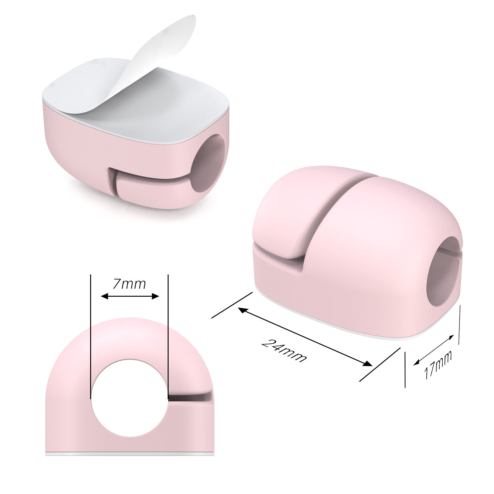 AHASTYLE LC01 8Pcs Self-adhesive Cable Manager Silicone Data Cable Fixing Holder Desktop Wire Organizer