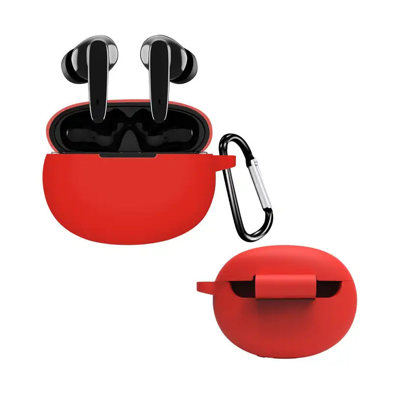 For Boat Airdopes 181 Protective Case Wireless Bluetooth Headset Silicone Cover with Anti-Loss Buckle