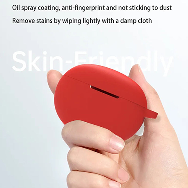 For Boat Airdopes 181 Protective Case Wireless Bluetooth Headset Silicone Cover with Anti-Loss Buckle