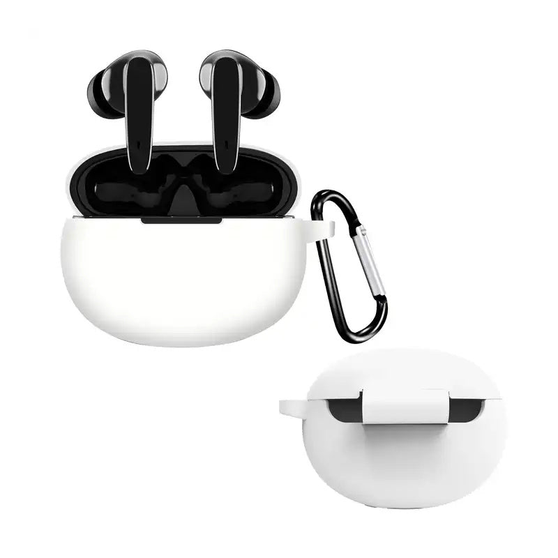 For Boat Airdopes 181 Protective Case Wireless Bluetooth Headset Silicone Cover with Anti-Loss Buckle