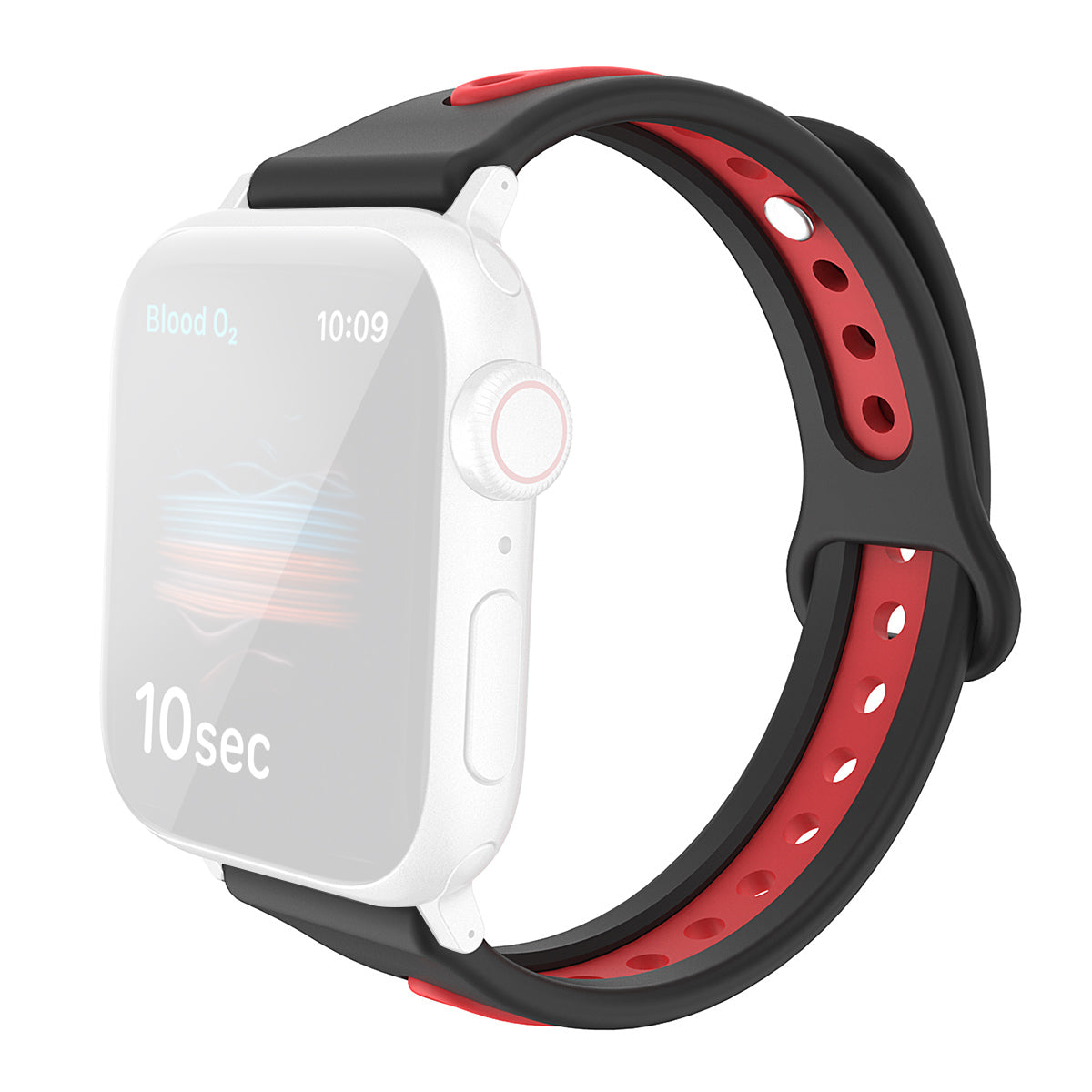 AHASTYLE WA13 Watch Band for Apple Watch Ultra 2 49mm Series 9 45mm SE (2023) 44mm Ultra 49mm 8 7 45mm 6 5 4 SE (2022) SE 44mm 3 2 1 42mm Dual Color Silicone Strap