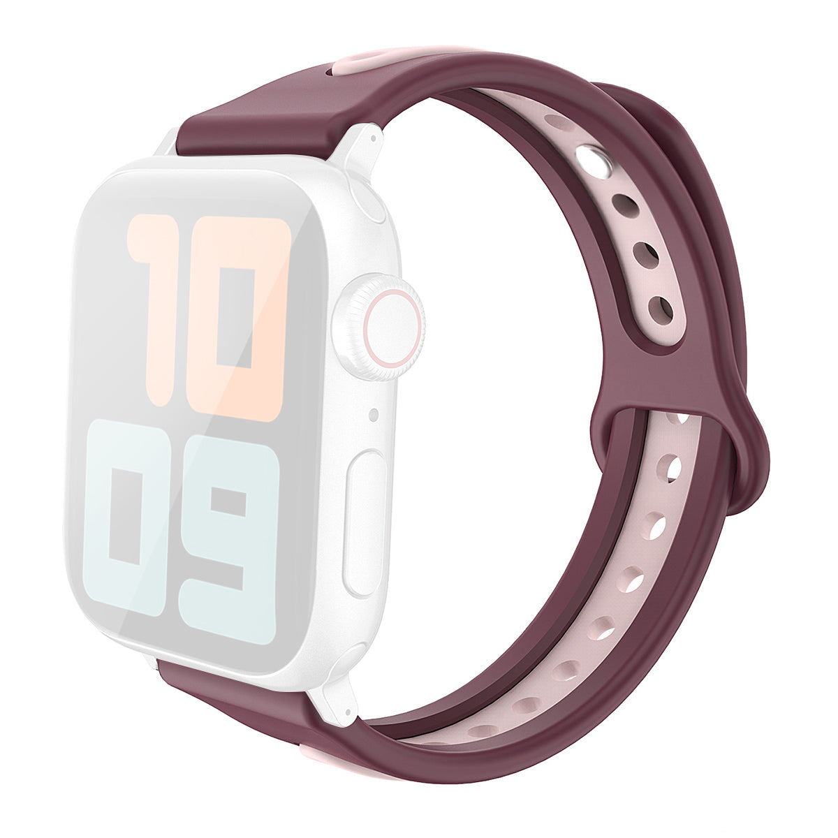 AHASTYLE WA13 for Apple Watch Series 9 8 7 41mm 6 5 4 SE SE (2022) SE (2023) 40mm Series 3 2 1 38mm Silicone Strap Dual Color Watch Band