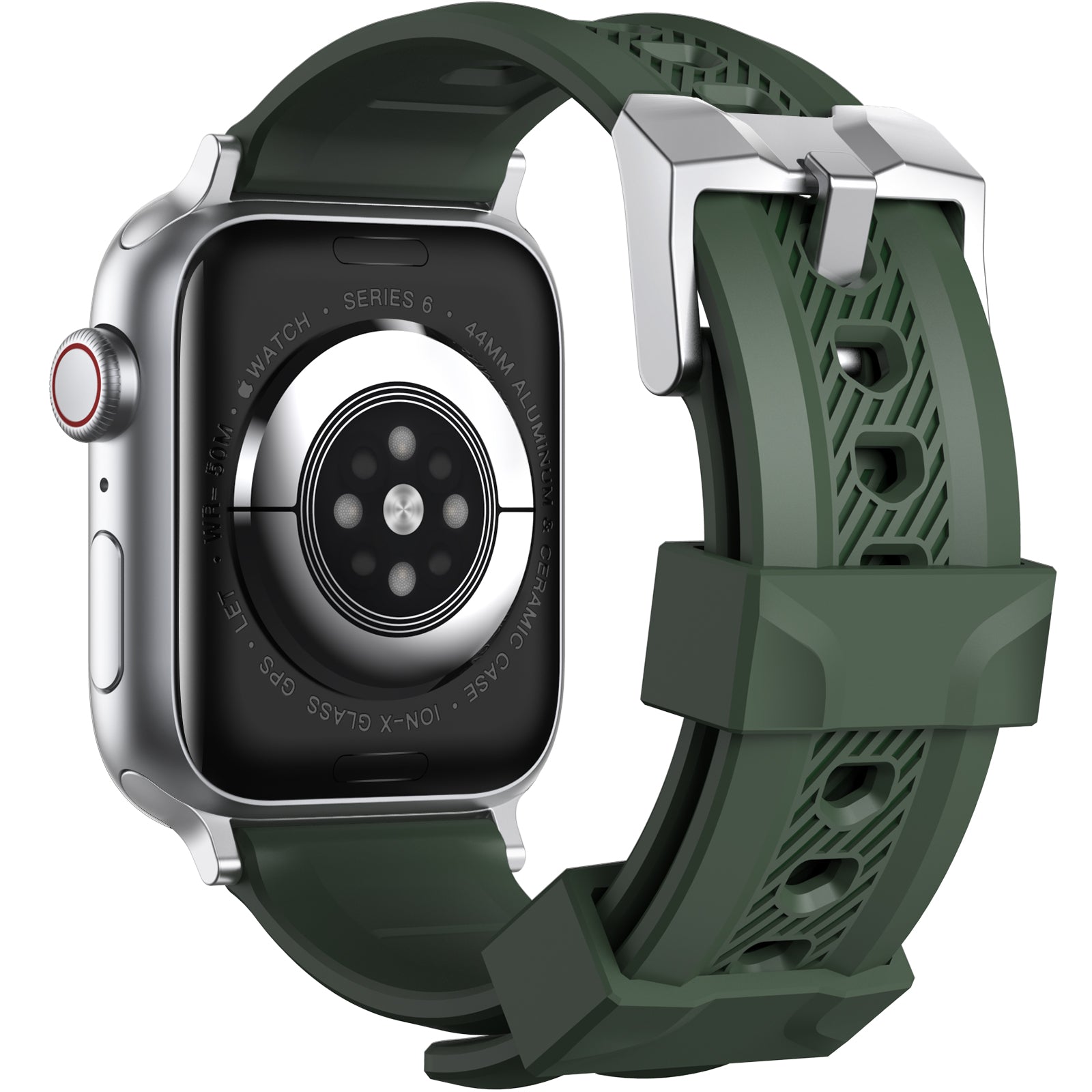 AHASTYLE WA10 for Apple Watch Series 9 8 7 41mm 6 5 4 SE SE (2022) SE (2023) 40mm Series 3 2 1 38mm Watch Band Textured Silicone Strap