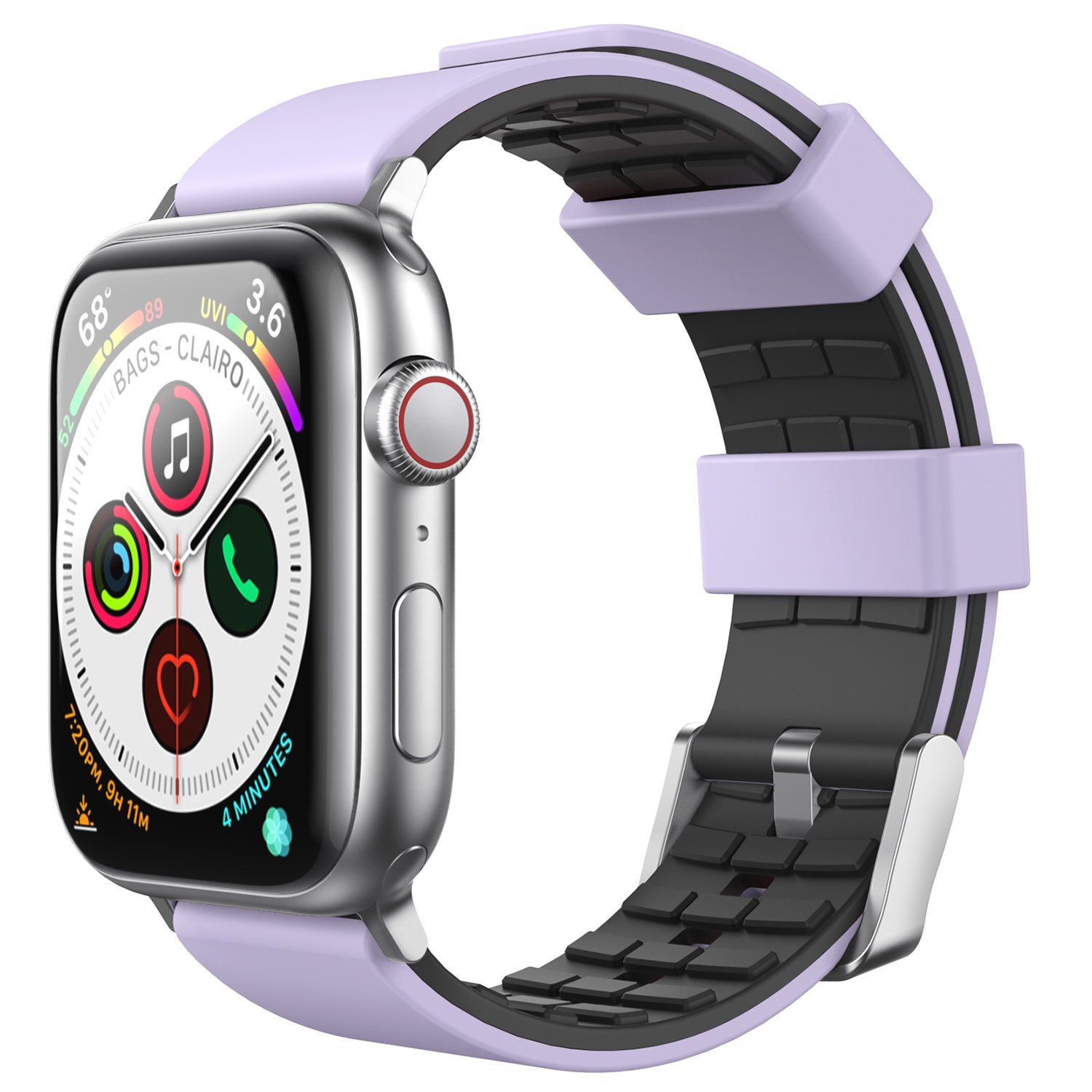 AHASTYLE WA11 Watch Band for Apple Watch Ultra 2 49mm Series 9 45mm SE (2023) 44mm Ultra 49mm 8 7 45mm 6 5 4 SE (2022) SE 44mm 3 2 1 42mm Contrast Colors Silicone Strap