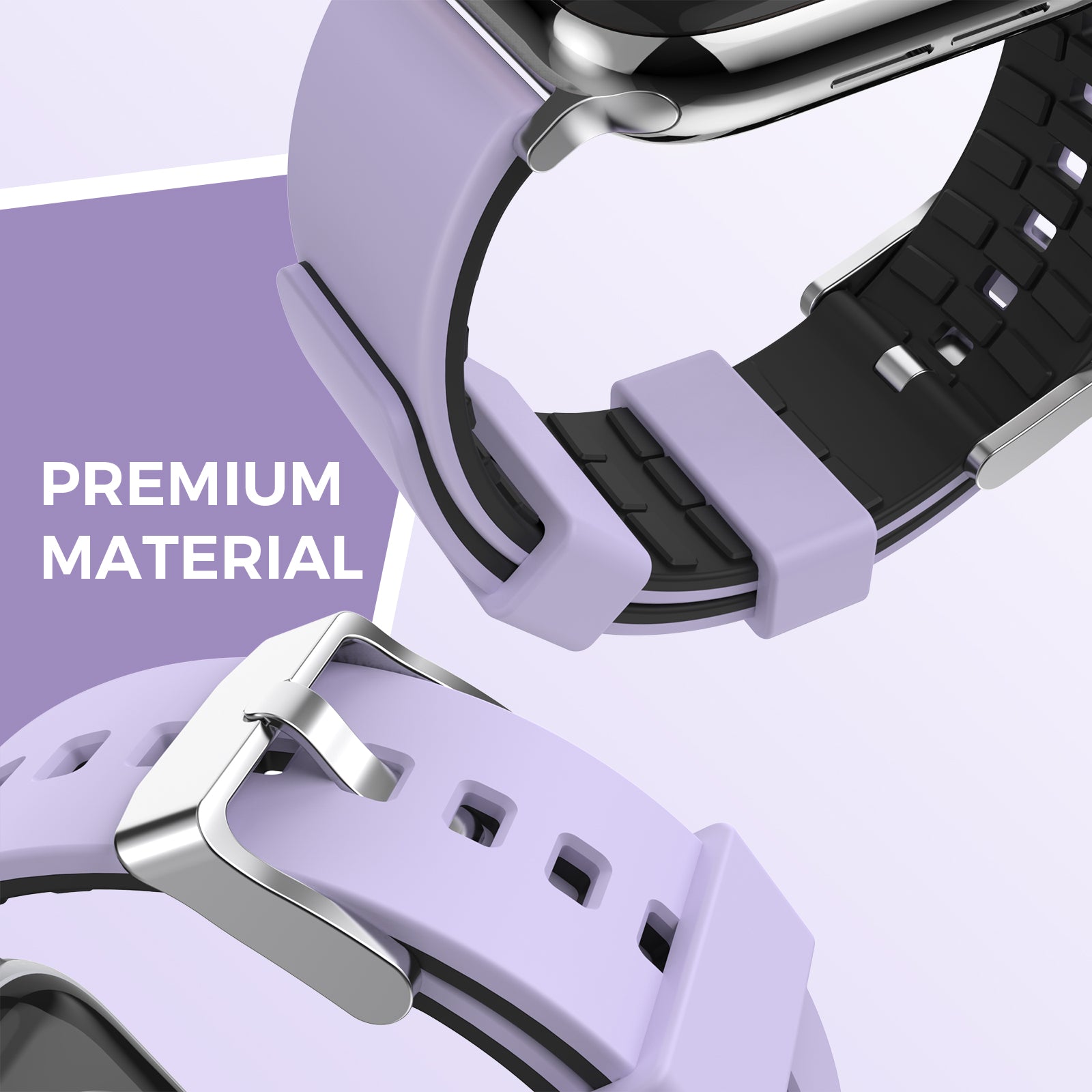 AHASTYLE WA11 Watch Band for Apple Watch Ultra 2 49mm Series 9 45mm SE (2023) 44mm Ultra 49mm 8 7 45mm 6 5 4 SE (2022) SE 44mm 3 2 1 42mm Contrast Colors Silicone Strap