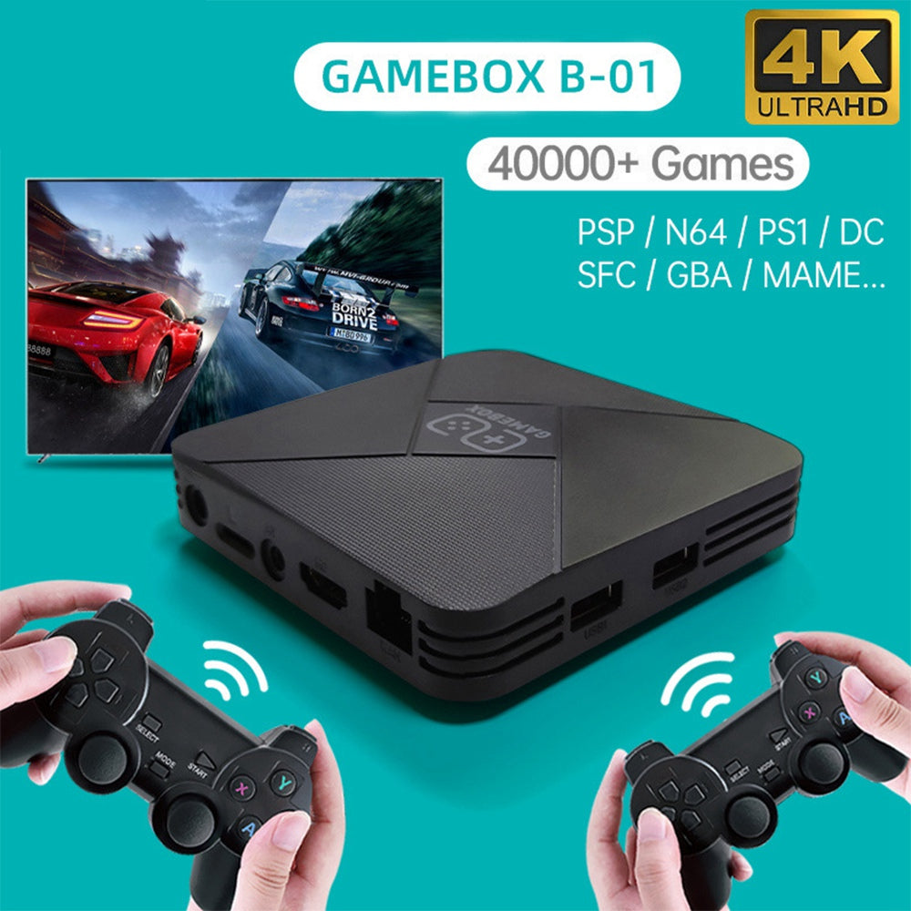 POWKIDDY B-01 64GB Storage Home Game Controller Game Box Wireless PSP Game Console Supports HD Video Output English Version