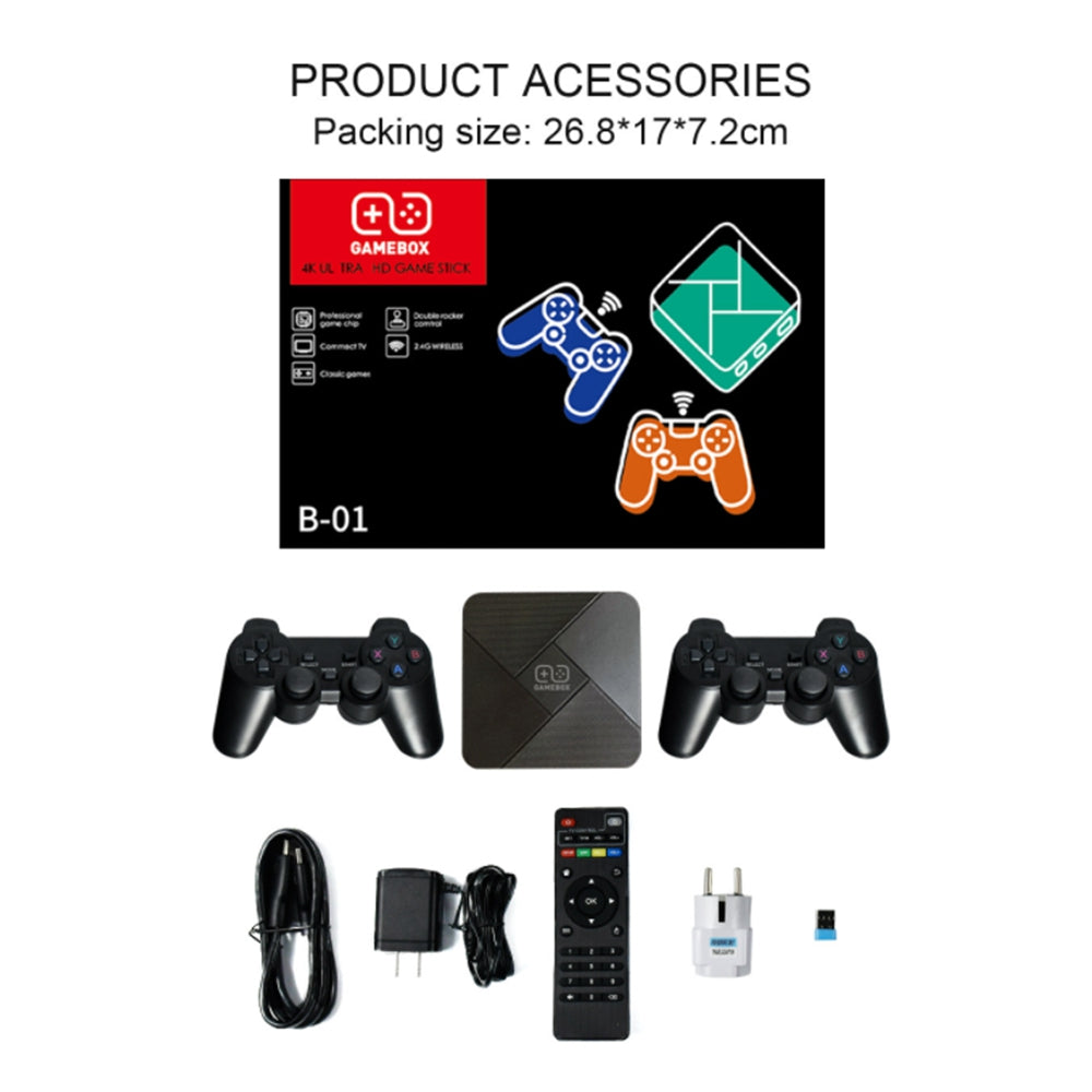POWKIDDY B-01 64GB Storage Home Game Controller Game Box Wireless PSP Game Console Supports HD Video Output English Version