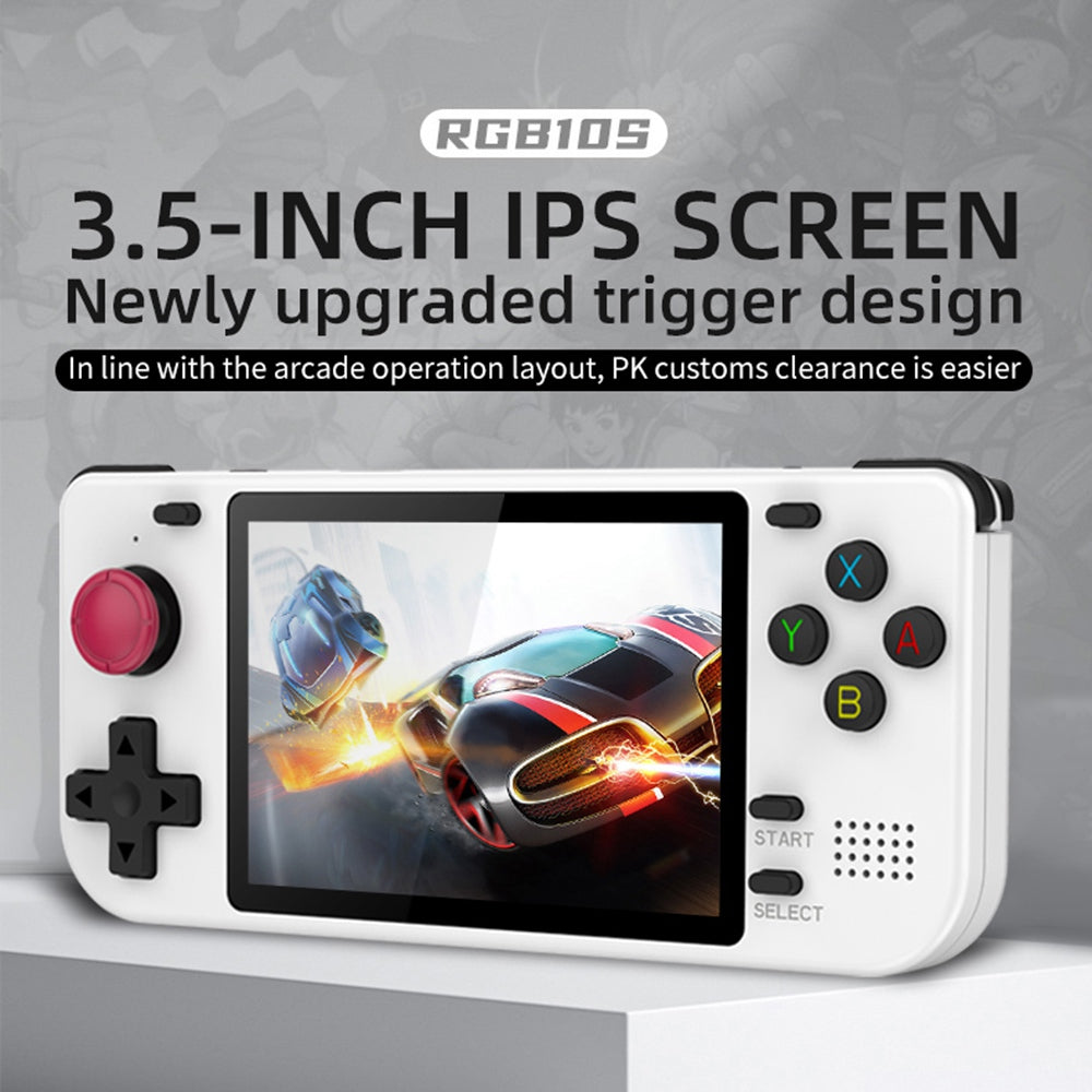 POWKIDDY RGB10S 32GB Handheld Game Console with 3.5 inch IPS Screen Portable Joystick Arcade Gaming Toy