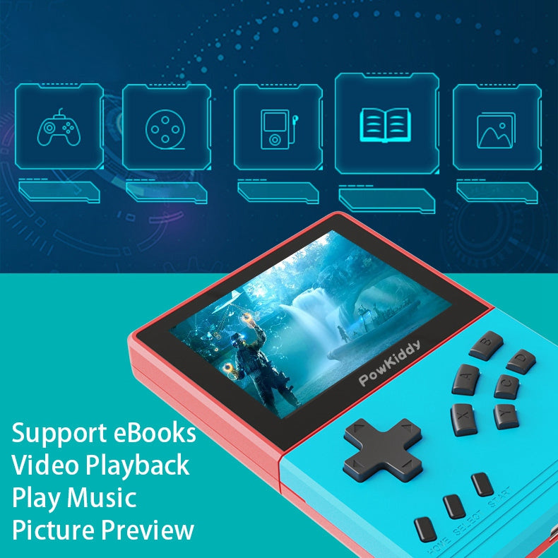 POWKIDDY V2 32GB Handheld Game Console for Children Adults Portable Game Console Support AV Output