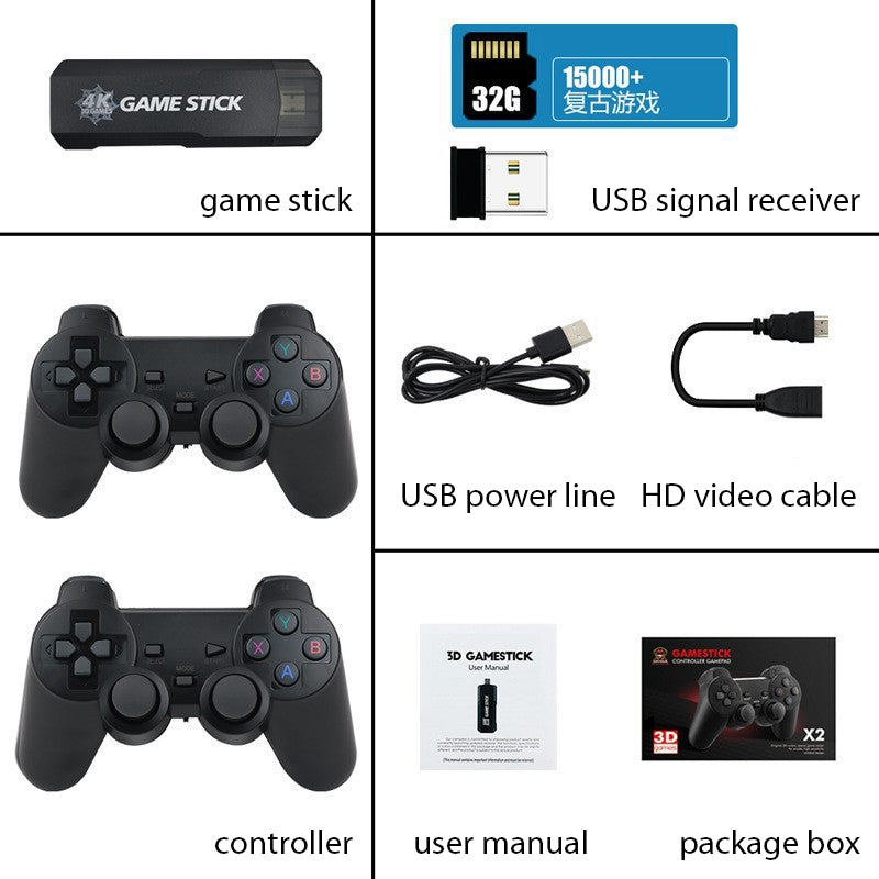 Bezdrátový herní ovladač GD10 4K 32G 15000 Classic Game Stick Videoherní konzole 3D PSP PS1 40 simulátory
