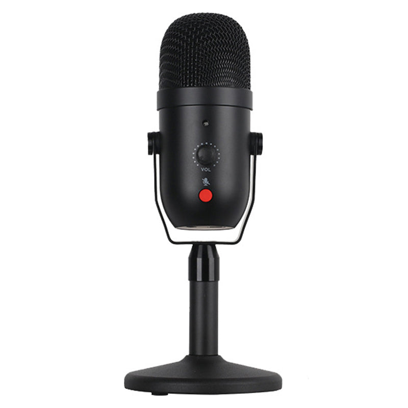 USB Condenser Microphone Cardiod Pickup Studio Recording Mic for PC Computer Streaming with Volume Control/One Key Mute