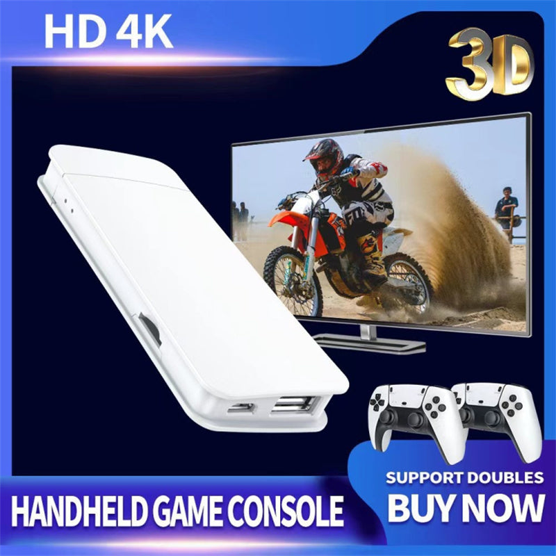 M15 HD 4K 64G håndholdt spilkonsolsæt med dobbelt 2,4G trådløs controller til tv, 20000 spil