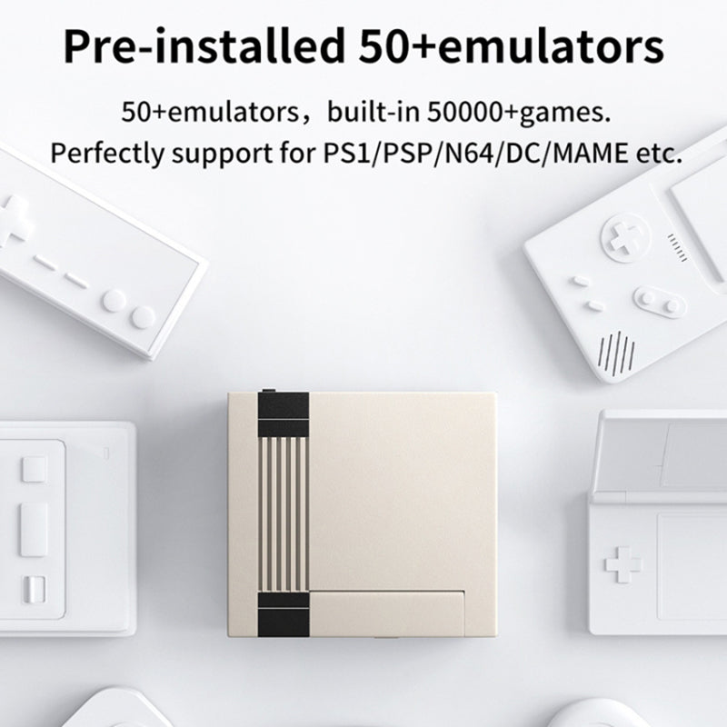 KINHANK Super Console X Cube HD Classic-spilkonsol med 4 trådløse controllere, 256 GB minivideospil (EU-stik)
