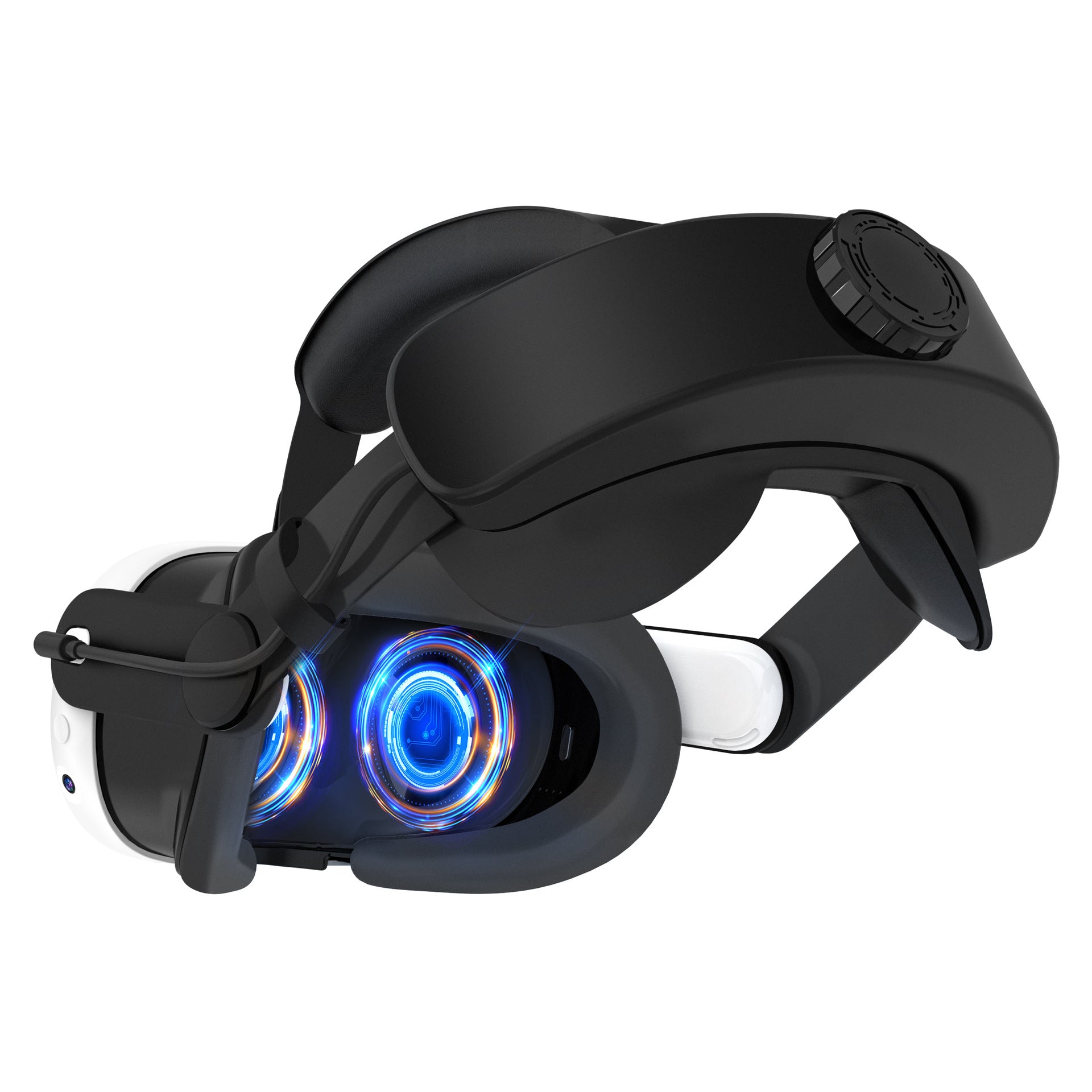 Adjustable Head Strap for Meta Quest 3 Headset VR Replacement Headband VR Accessories Built In 6400mAh