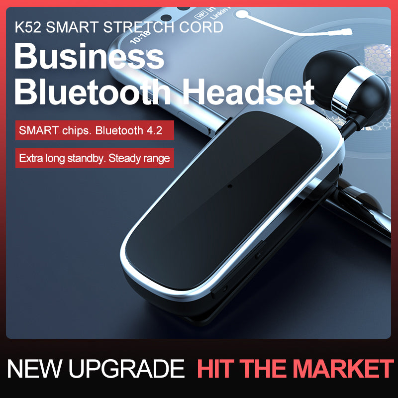 K52 Business zatahovací Bluetooth 4.1 bezdrátová sluchátka Sluchátko Hovor Připomenutí vibrací Sluchátka