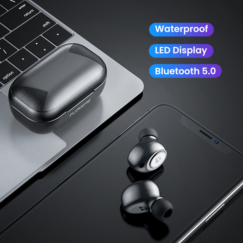 FLOVEME TWS Bluetooth Earbuds HiFi Stereo Sound Earphones with Digital Display