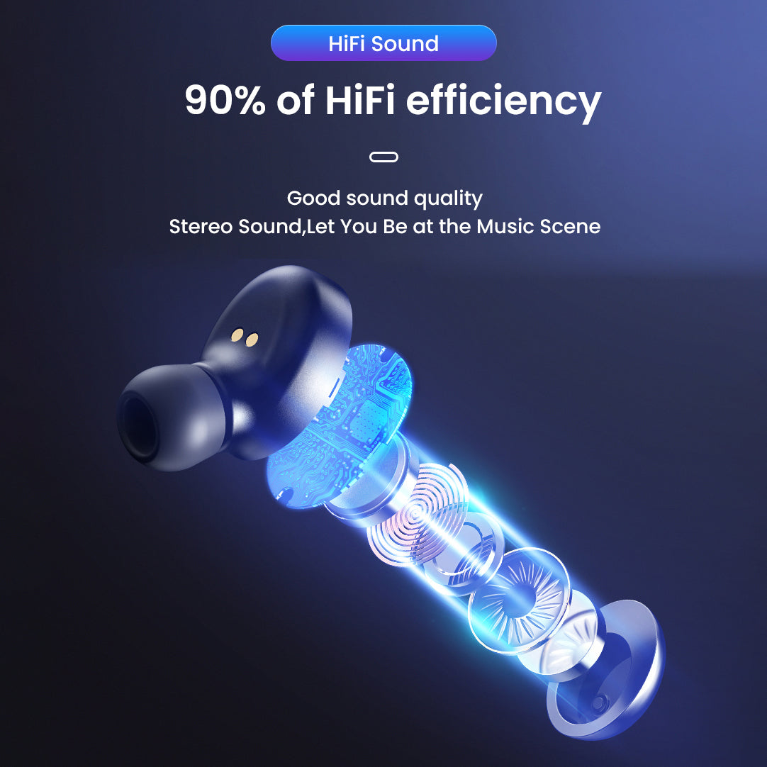 FLOVEME TWS Bluetooth Earbuds HiFi Stereo Sound Earphones with Digital Display