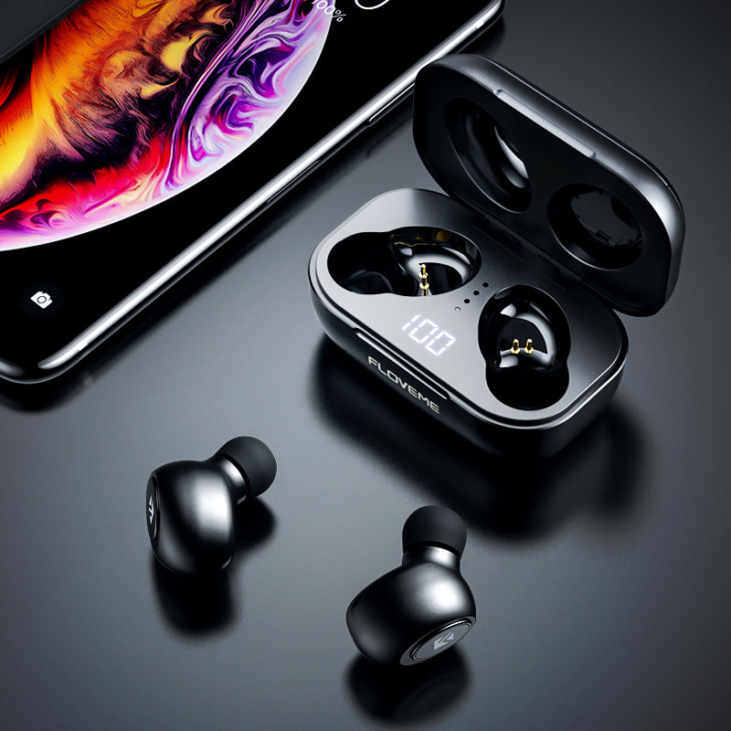 FLOVEME TWS Bluetooth Earbuds HiFi Stereo Sound Earphones with Digital Display