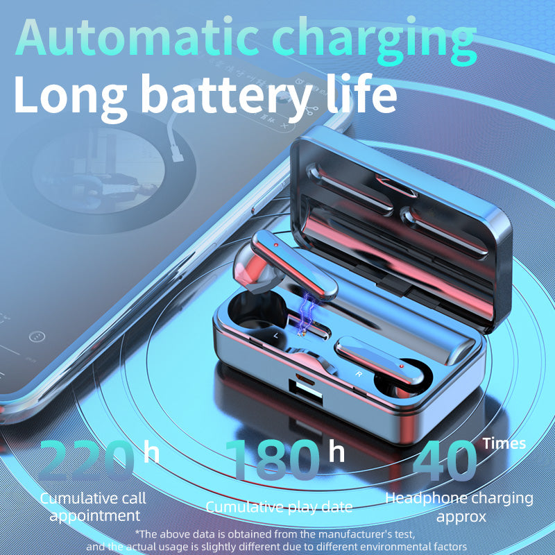 S20 TWS Bluetooth 5.1 Wireless Sport Headset HiFi Stereo Earphones Earbuds with Mirror Surface Digital Display Charging Case