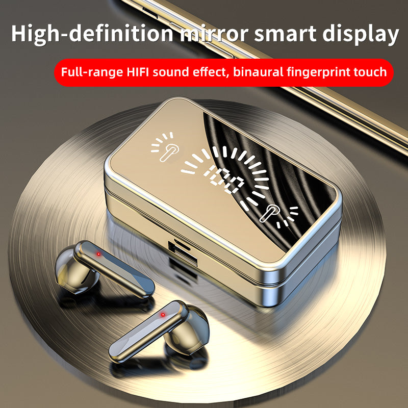S20 TWS Bluetooth 5.1 Wireless Sport Headset HiFi Stereo Earphones Earbuds with Mirror Surface Digital Display Charging Case