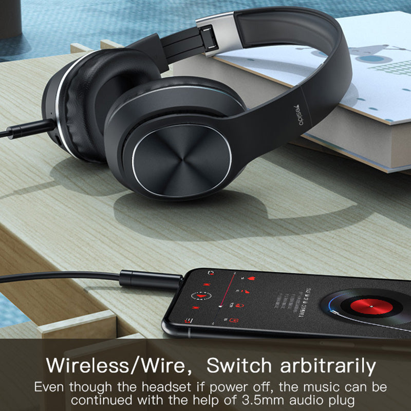 YESIDO EP01 Sports Bluetooth 5.0 Foldable Headset Noise Reduction Super Bass Wireless Earphone