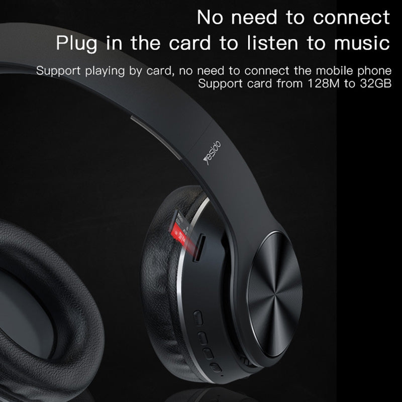 YESIDO EP01 Sports Bluetooth 5.0 Foldable Headset Noise Reduction Super Bass Wireless Earphone