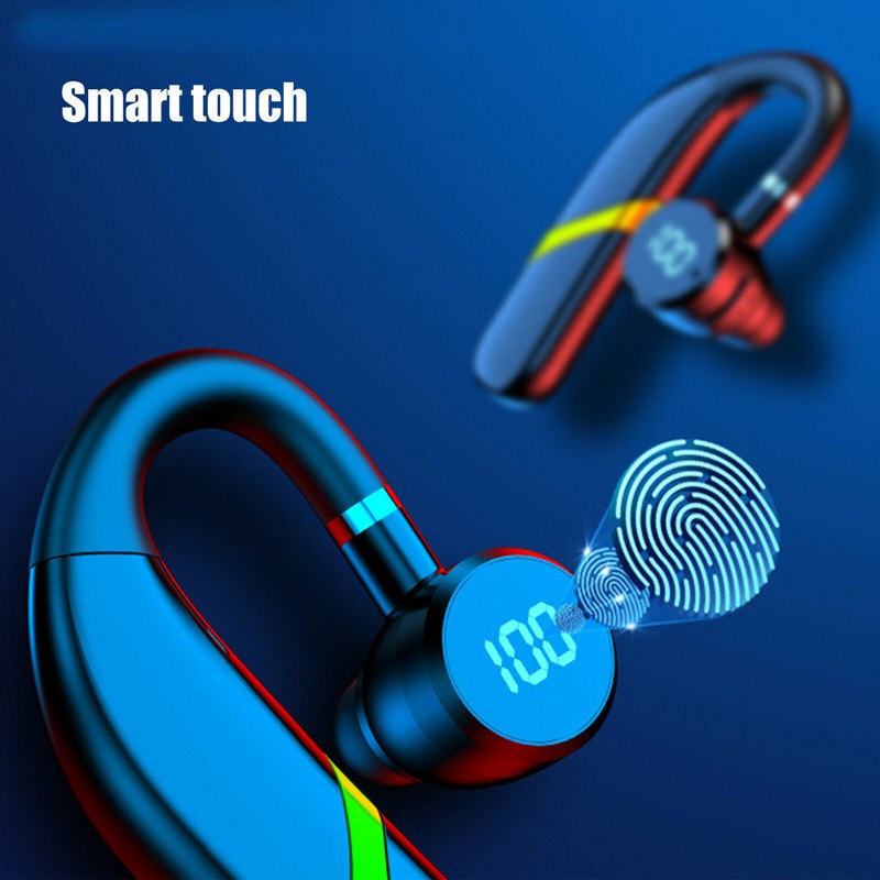 X9S Digital Display Single Ear Wireless Bluetooth Earhook Touch Headset Waterproof Men Women Sports Music Calling Earphone