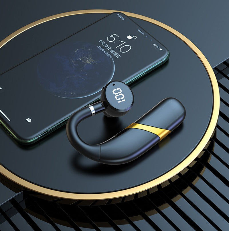 X9S Digital Display Single Ear Wireless Bluetooth Earhook Touch Headset Waterproof Men Women Sports Music Calling Earphone
