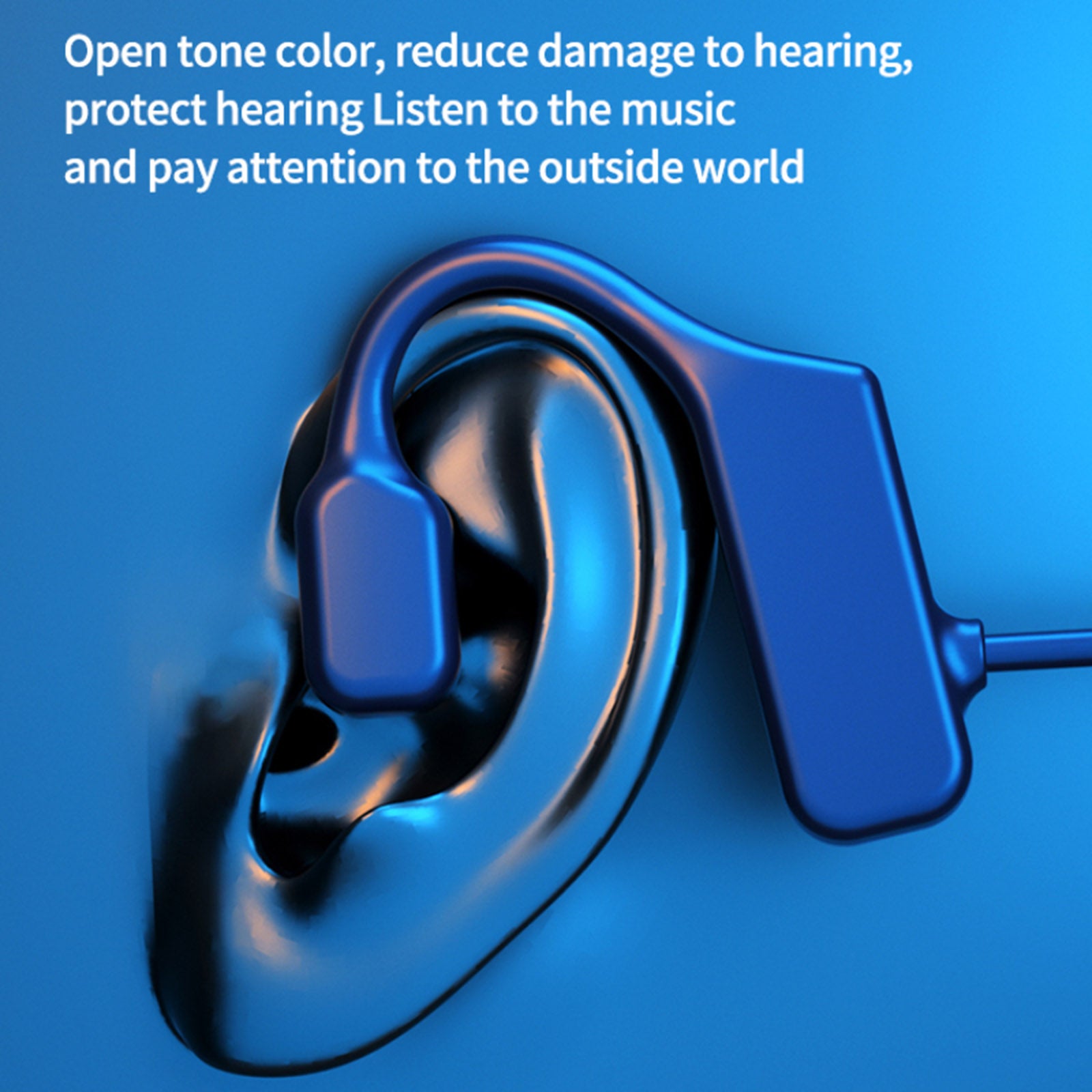 VG03 Sport Waterproof Wireless Not In-ear Headset Air Bone Conduction Headphones Bluetooth-compatible Earphone