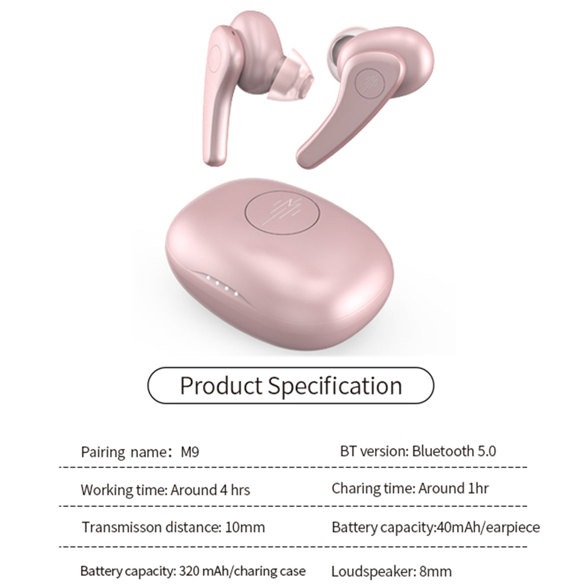 MAGICTOM M9 TWS Wireless Bluetooth 5.0 Earphone ENC Noise Reduction In-ear Music Calling Gaming Headset