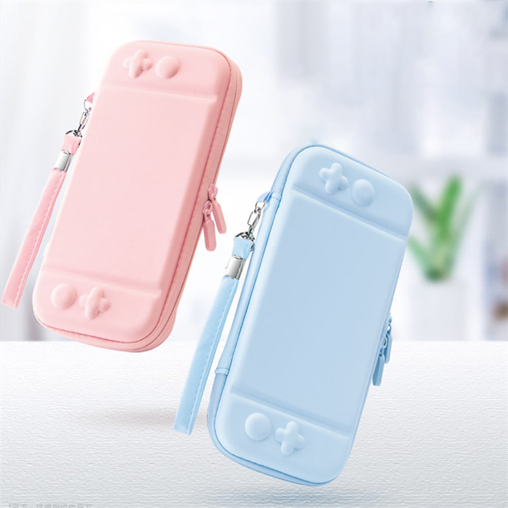 For Nintendo Switch Gradient Color Travel PU Leather Protective Case with Stand Function and Carrying Strap Portable Soft Liner Storage Bag