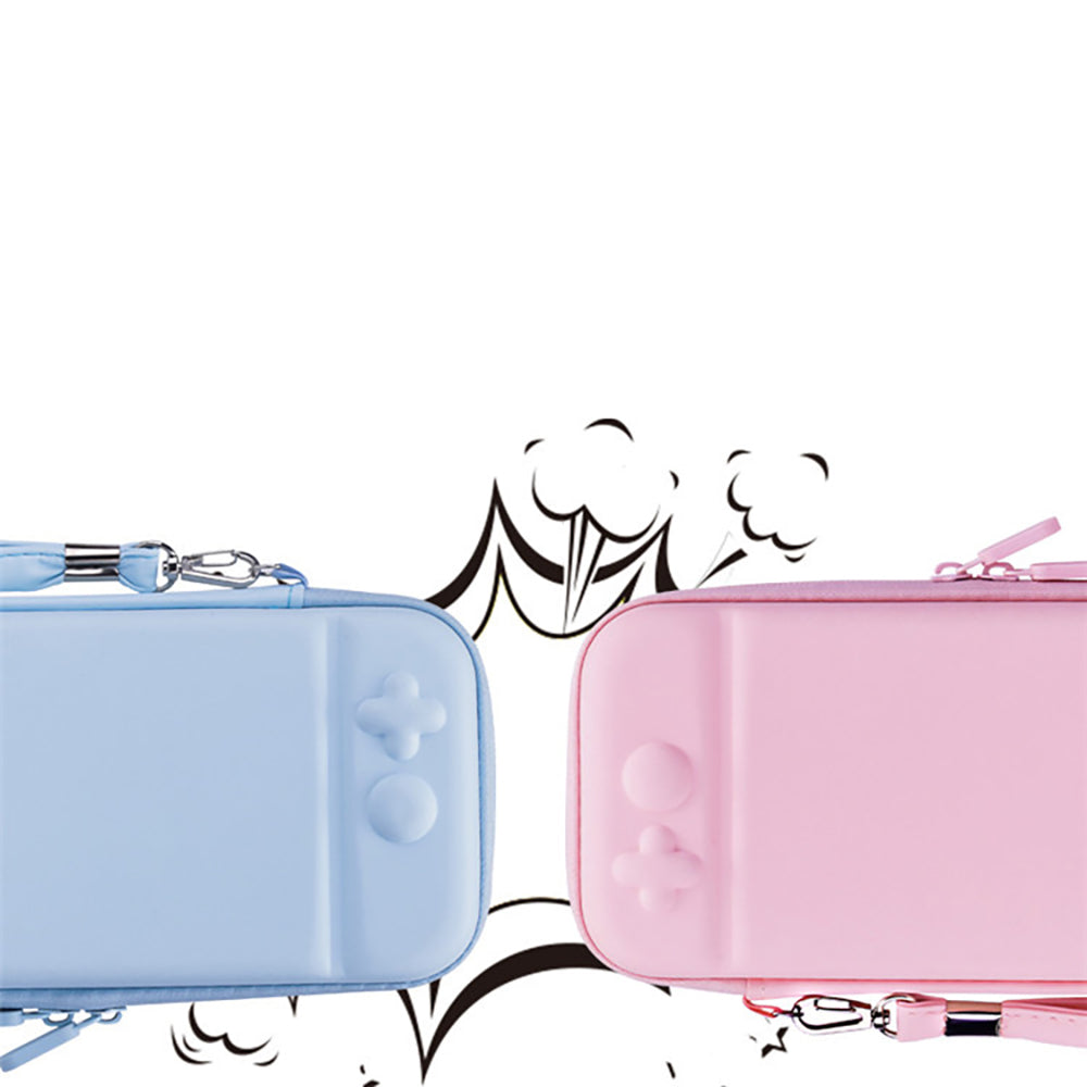 For Nintendo Switch Gradient Color Travel PU Leather Protective Case with Stand Function and Carrying Strap Portable Soft Liner Storage Bag