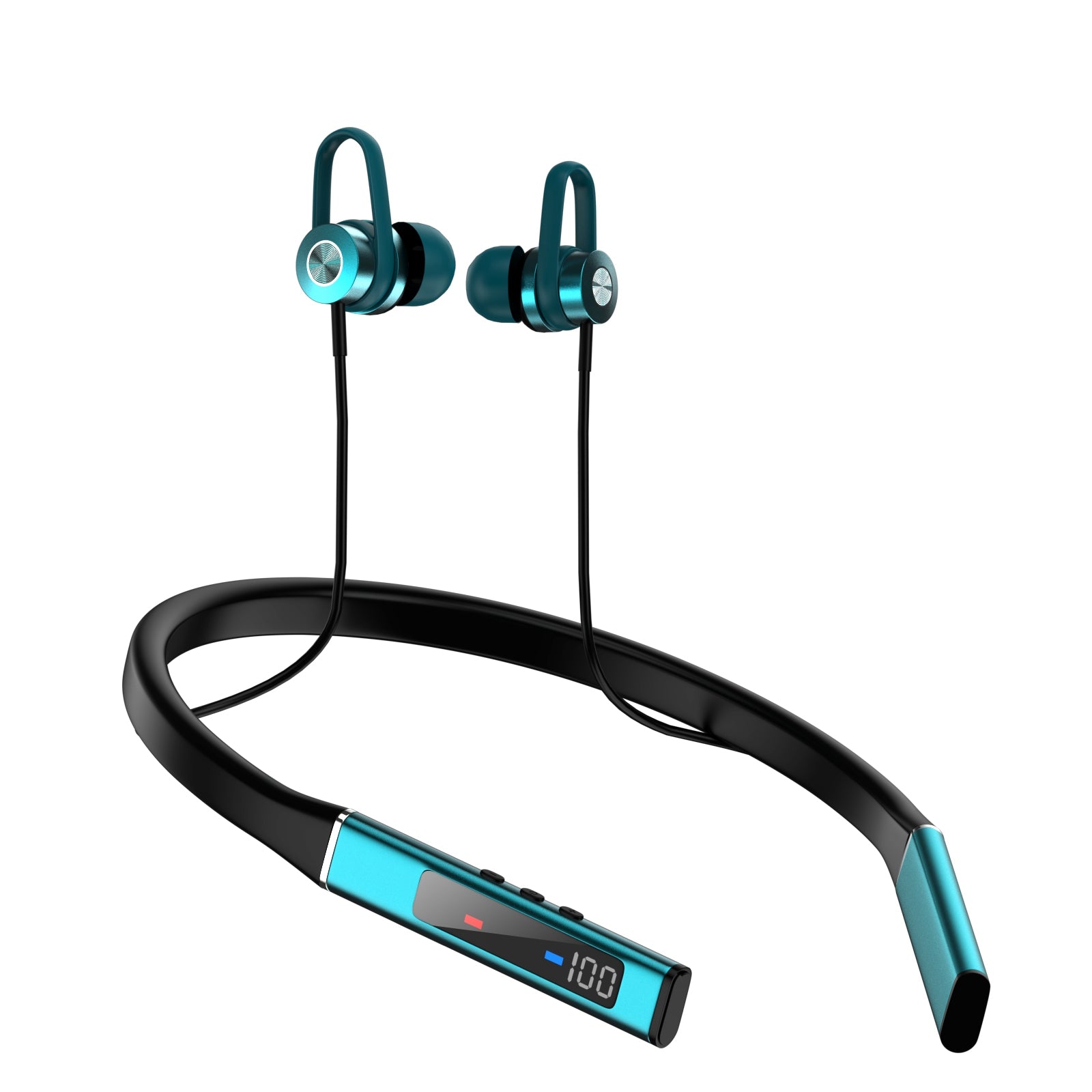 K18 Neckband Bluetooth Headphones Earphones HD Stereo HiFi Sound Headsets with 100H Working Time for Clear Calls Work Music Conference for Cell Phones Laptop PC Tablet