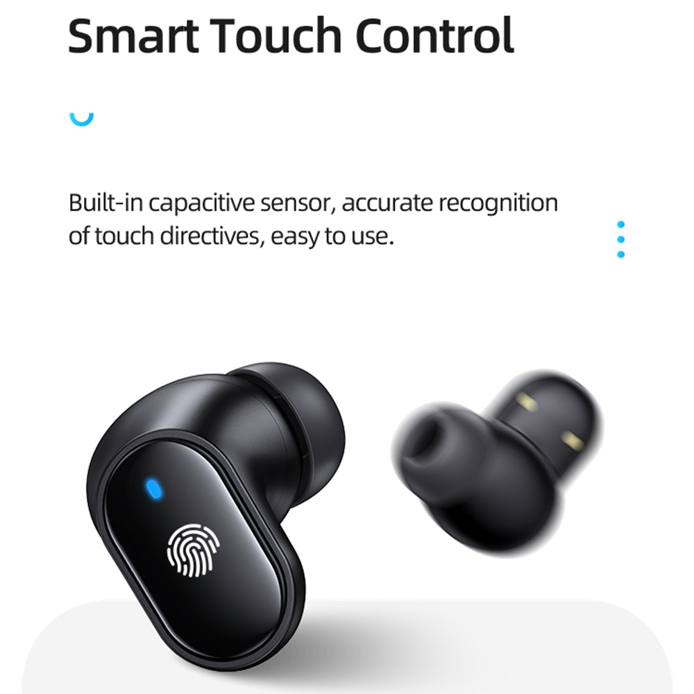USAMS USAMS-BH11 Earphone TWS Wireless Bluetooth Headset Noise Reduction Low-Latency Gaming Headphone with Charging Case
