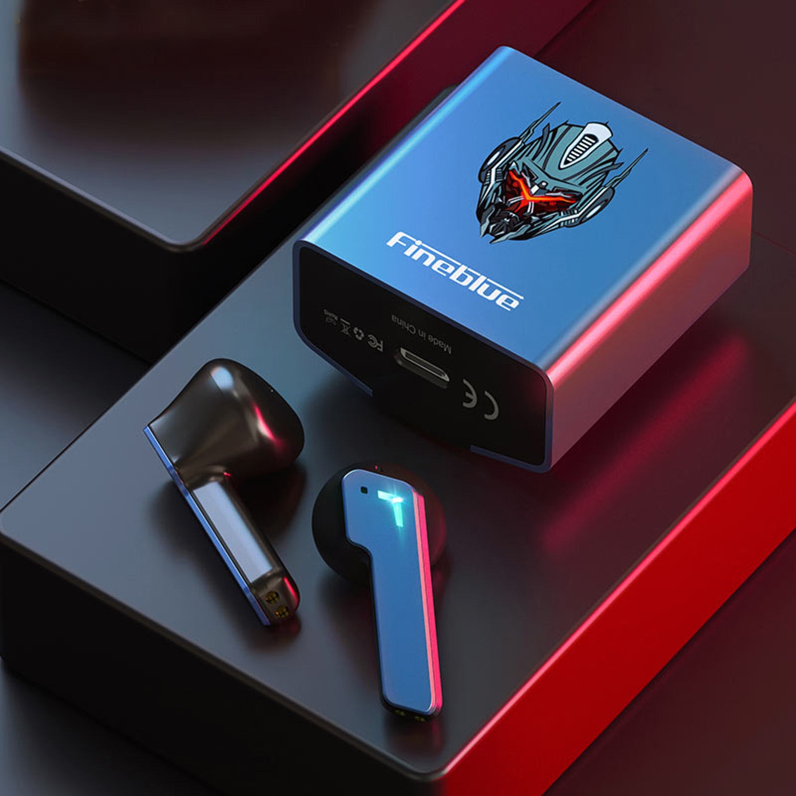 FINEBLUE TWS Bluetooth sluchátka Stereofonní herní sluchátka s nízkou latencí ENC Sluchátka s potlačením šumu při hovorech s efektem subwooferu