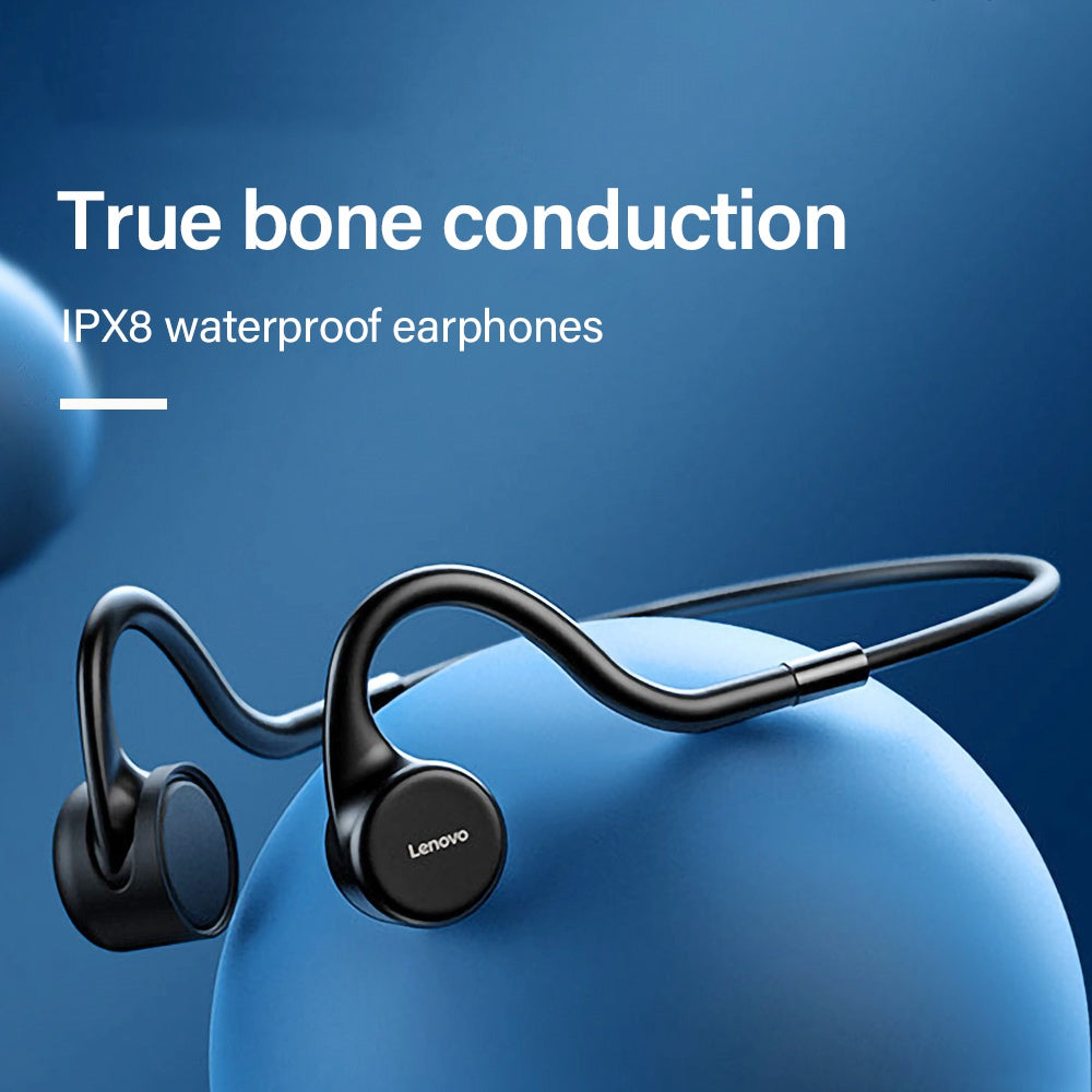LENOVO X5 Bluetooth 5.0 Bone Conduction Headset IPX8 Waterproof Earphone ENC Noise Reduction Headphone for Outdoor Sports Indoor Fitness