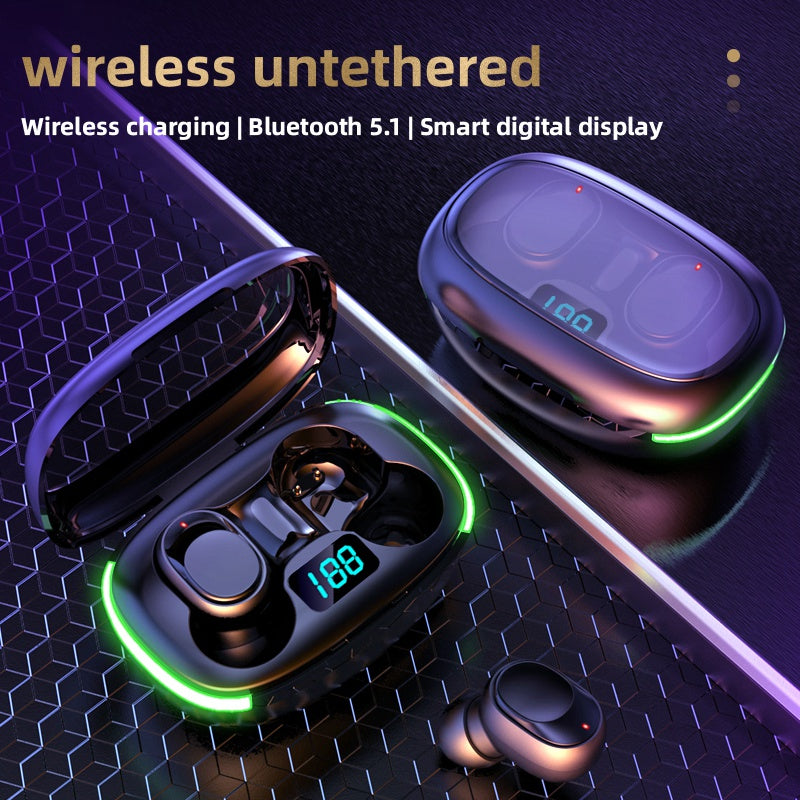 Y70 Wireless Bluetooth Headset TWS Mini Earbuds In-Ear Headphones IPX4 Waterproof Sport Headset with Digital Display Breathing Light