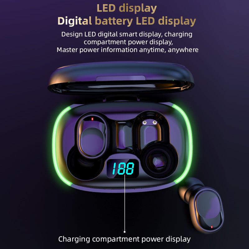 Y70 Wireless Bluetooth Headset TWS Mini Earbuds In-Ear Headphones IPX4 Waterproof Sport Headset with Digital Display Breathing Light