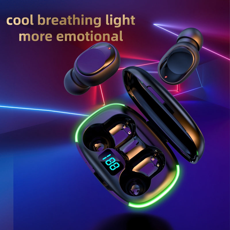 Y70 Wireless Bluetooth Headset TWS Mini Earbuds In-Ear Headphones IPX4 Waterproof Sport Headset with Digital Display Breathing Light