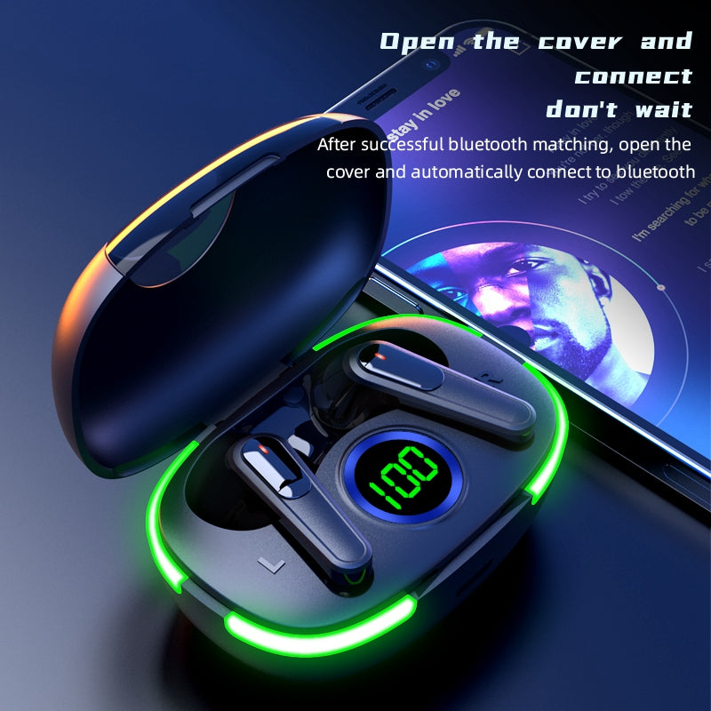 PRO 80 TWS Wireless Bluetooth 5.3 Earphone Waterproof HiFi Stereo Music Calling Headset with Breathing Light